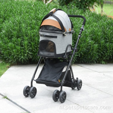 Luxe vouwende huisdier kinderwagen katten reiskoets